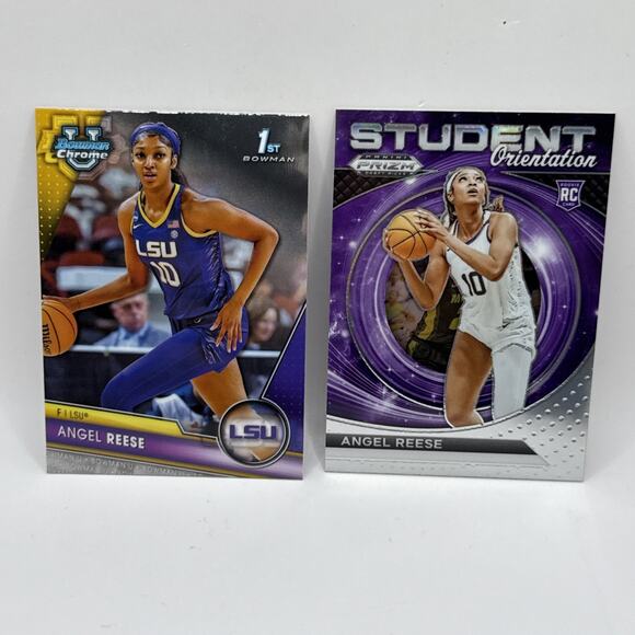 2023-2024 Bowman Chrome University Angel Reese 1st LSU & Student Orientation RC - Picture 1 of 2